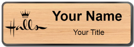 Custom name badges for Halls
