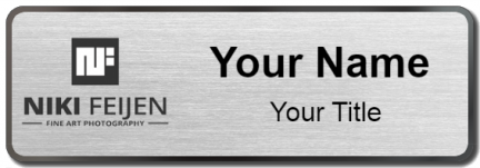 Custom name badges for Niki Feijen Fine Art Photography