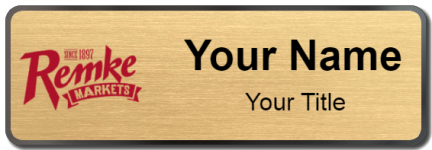 Custom name badges for Remke Markets