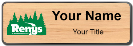 Custom name badges for Renys A Maine Adventure