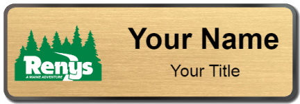 Custom name badges for Renys A Maine Adventure