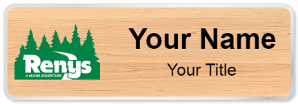 Custom name badges for Renys A Maine Adventure