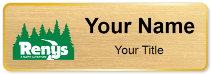 Custom name badges for Renys A Maine Adventure