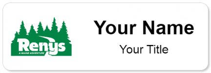 Custom name badges for Renys A Maine Adventure