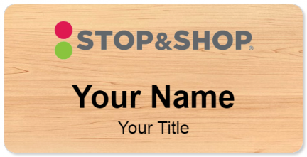 Custom name badges for Stop and Shop