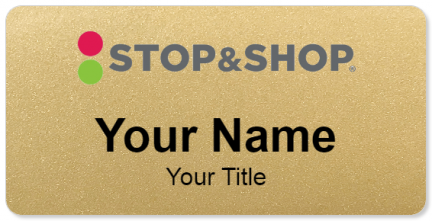 Custom name badges for Stop and Shop