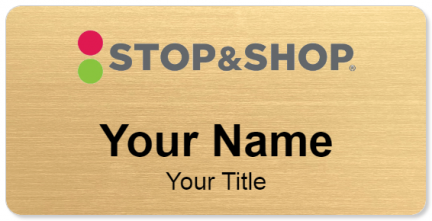 Custom name badges for Stop and Shop