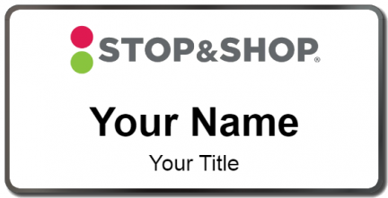 Custom name badges for Stop and Shop