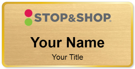 Custom name badges for Stop and Shop