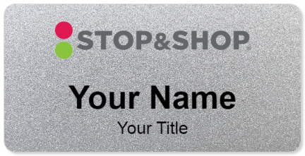 Custom name badges for Stop and Shop