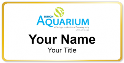 Custom name badges for Birch Aquarium