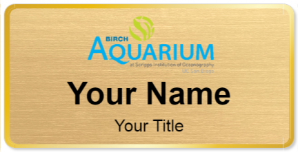 Custom name badges for Birch Aquarium