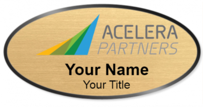Custom name badges for Acelera Partners