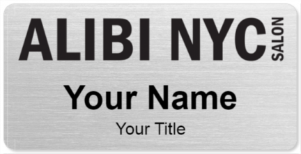 Custom name badges for Alibi NYC Salon
