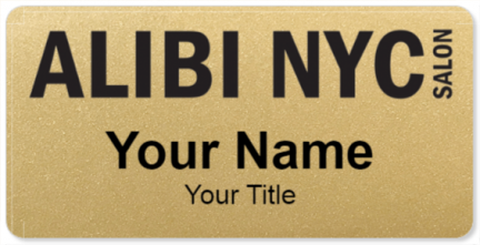 Custom name badges for Alibi NYC Salon