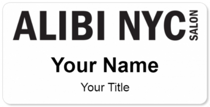 Custom name badges for Alibi NYC Salon