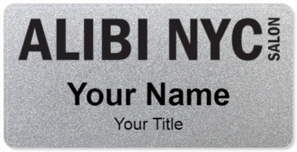 Custom name badges for Alibi NYC Salon