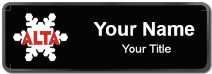 Custom name badges for Alta Ski Shop