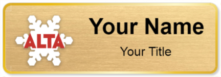 Custom name badges for Alta Ski Shop