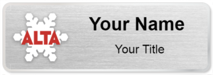 Custom name badges for Alta Ski Shop