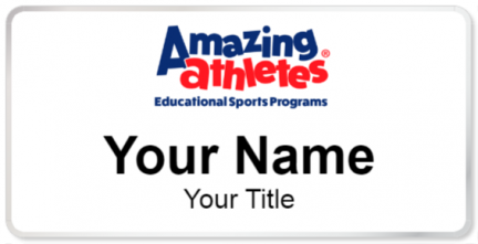 Custom name badges for Amazing Athletes