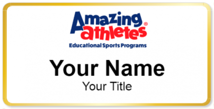 Custom name badges for Amazing Athletes
