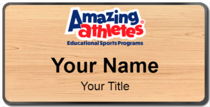 Custom name badges for Amazing Athletes