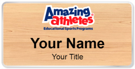 Custom name badges for Amazing Athletes