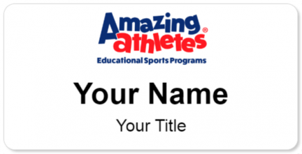Custom name badges for Amazing Athletes