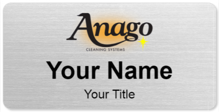 Custom name badges for Anago Cleaning Systems