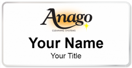 Custom name badges for Anago Cleaning Systems