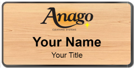 Custom name badges for Anago Cleaning Systems