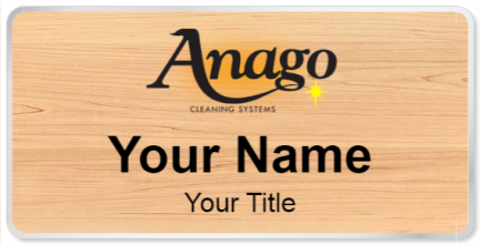 Custom name badges for Anago Cleaning Systems