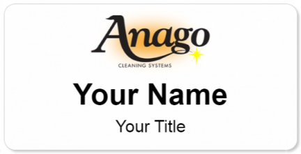 Custom name badges for Anago Cleaning Systems