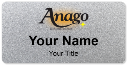 Custom name badges for Anago Cleaning Systems