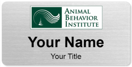 Custom name badges for Animal Behavior Institute