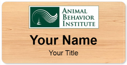 Custom name badges for Animal Behavior Institute