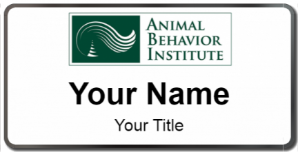 Custom name badges for Animal Behavior Institute