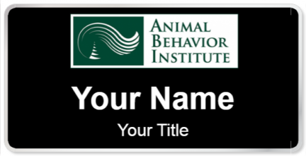 Custom name badges for Animal Behavior Institute