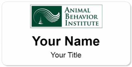 Custom name badges for Animal Behavior Institute
