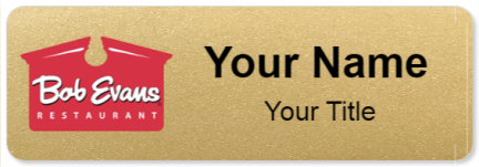 Custom name badges for Bob Evans