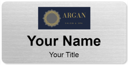 Custom name badges for Argan Salon and Spa