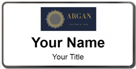 Custom name badges for Argan Salon and Spa