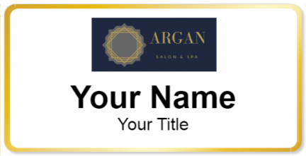 Custom name badges for Argan Salon and Spa
