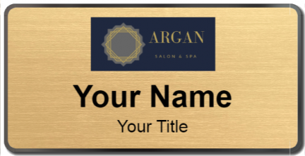 Custom name badges for Argan Salon and Spa