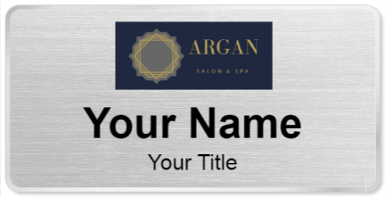 Custom name badges for Argan Salon and Spa