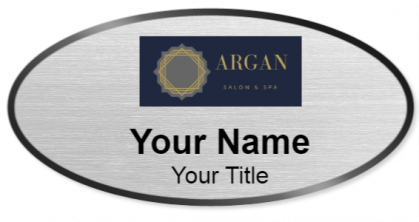 Custom name badges for Argan Salon and Spa