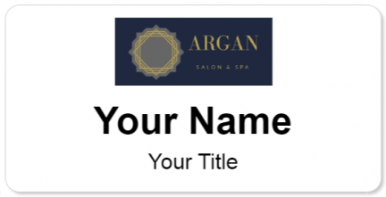Custom name badges for Argan Salon and Spa