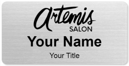 Custom name badges for Artemis Salon