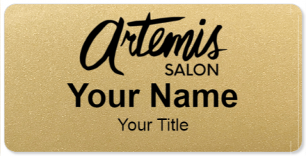 Custom name badges for Artemis Salon